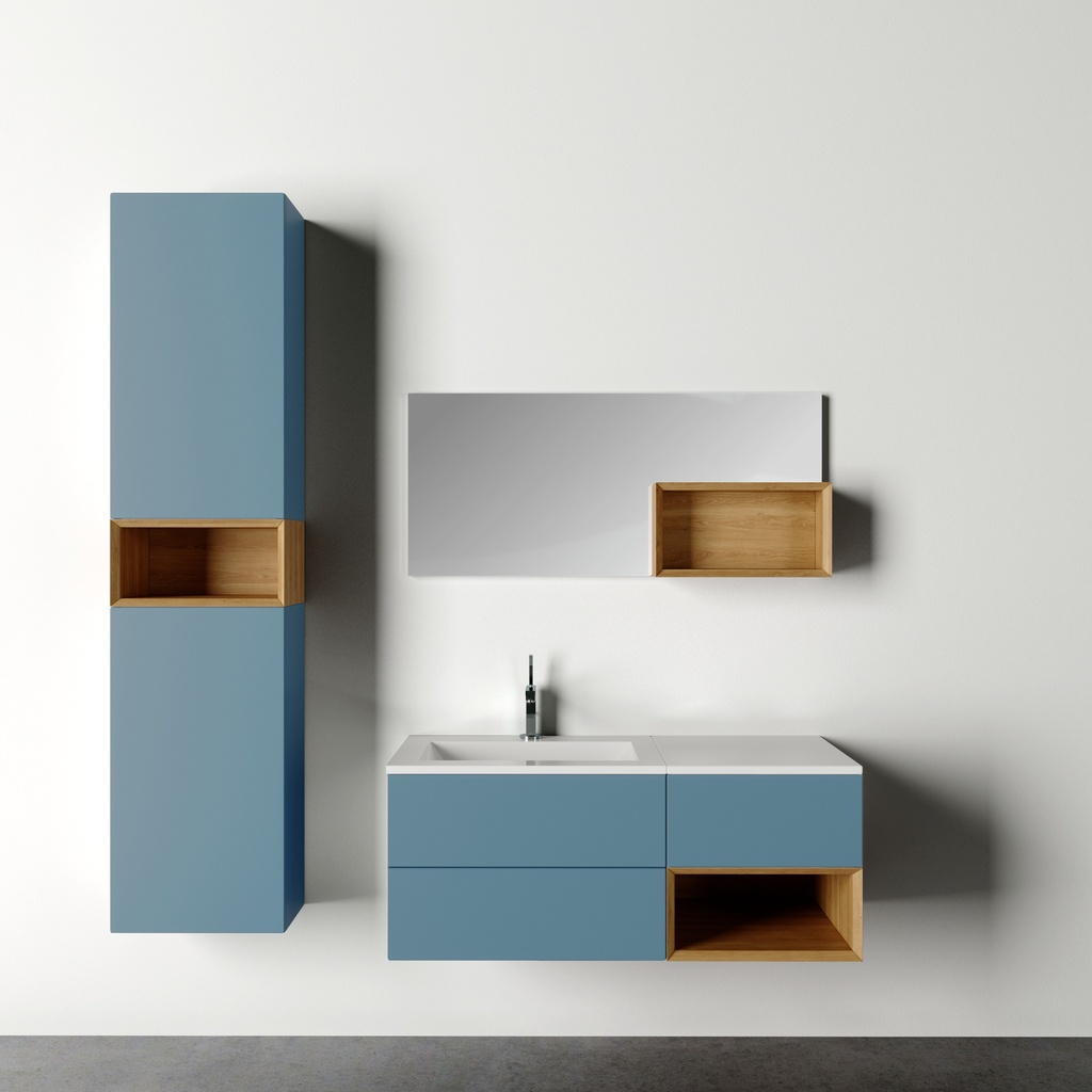 Bază mobilier baie suspendată DALET Archie, deschidere push, gri mat ICA 0246