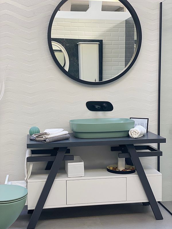 Bază mobilier baie stativă DALET Stay, 3 sertare, push, 100 cm