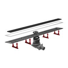 Rigolă duș DALET Confluo Premium, sticlă neagră, 75 cm