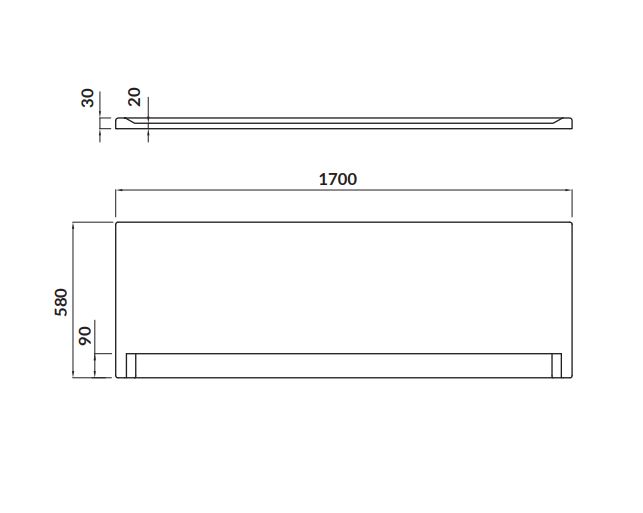 Mască frontală cadă DALET Neo II, 170 cm