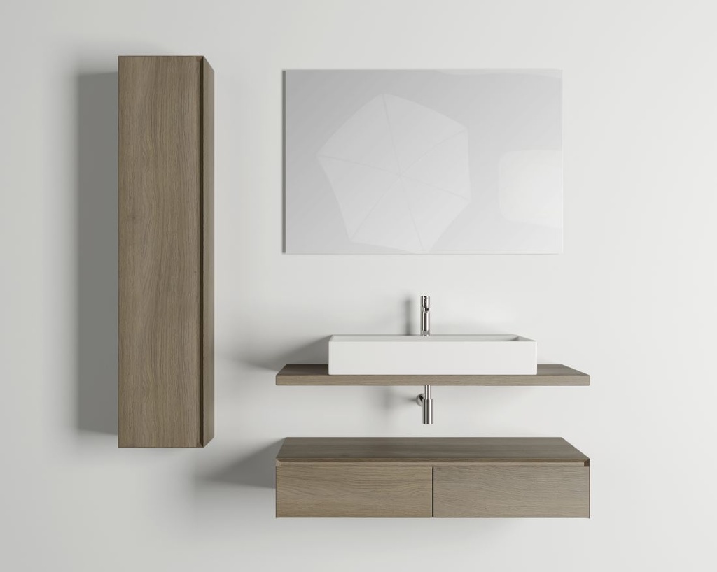 Bază mobilier baie suspendată DALET Slim Lux, stejar, 120 sau 160 cm
