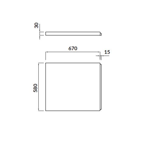 Mască laterală cadă DALET Neo II, 70 cm