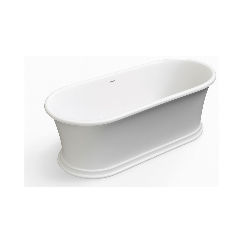 [CH102071] Cadă freestanding DALET Palladio, compozit mineral, albă, 170 x 80 cm