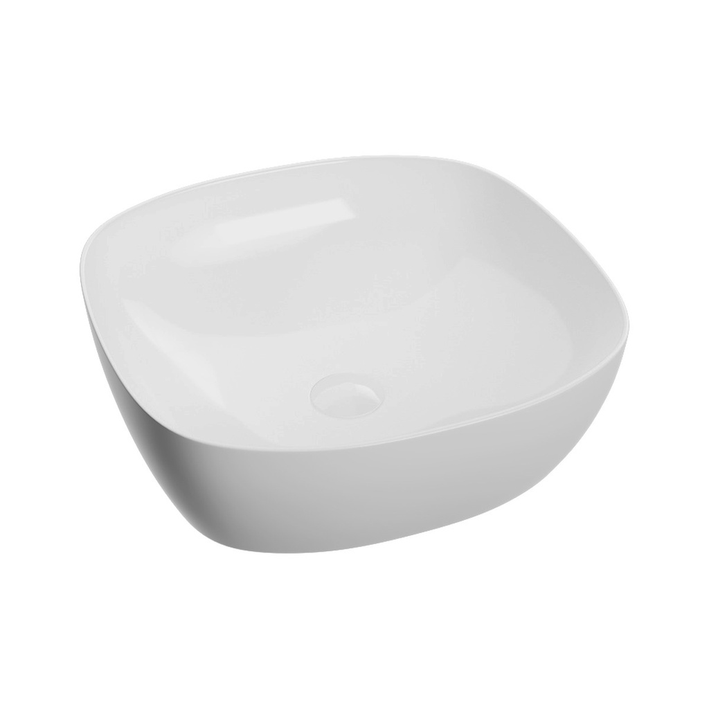 [LV765] Lavoar pe blat DALET Bloom, ceramică, 41,5 x 41,5 cm, design Karim Rashid (alb)