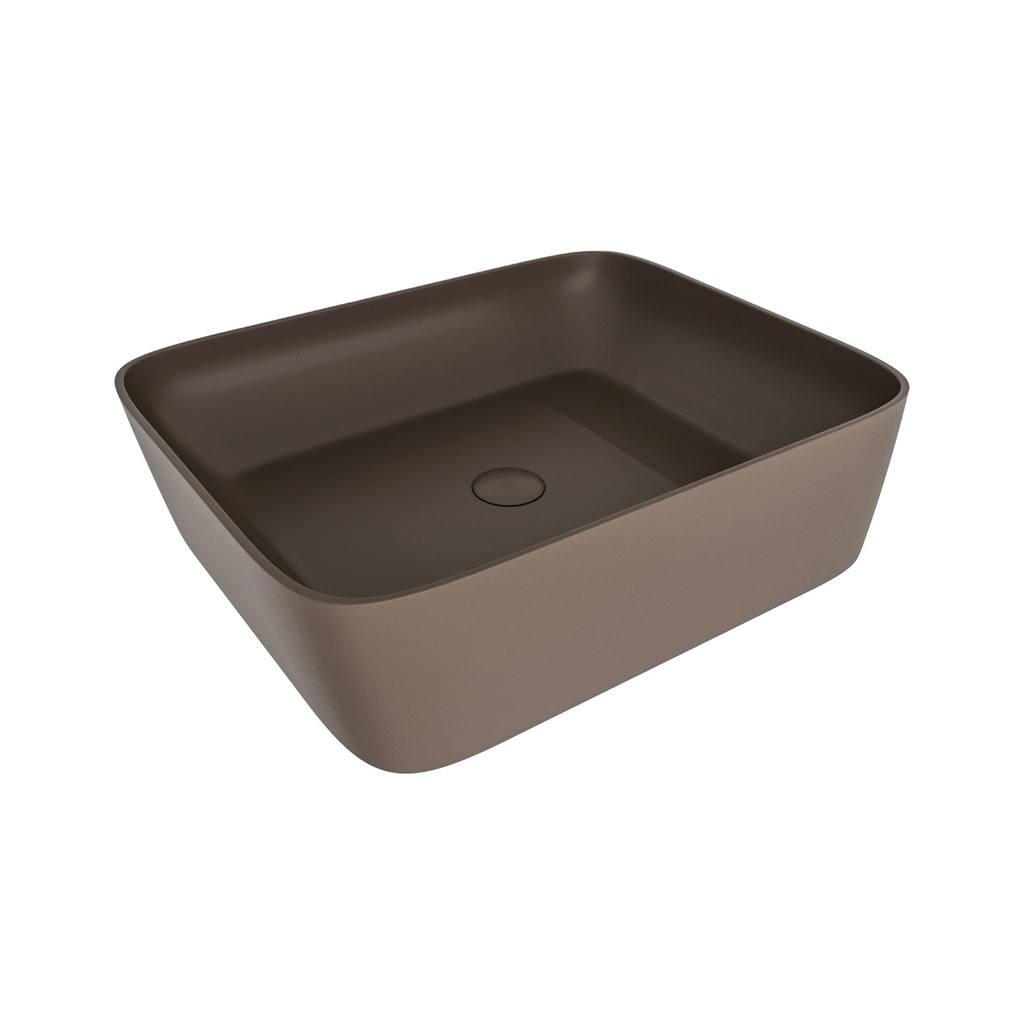 Lavoar pe blat DALET Pure, ceramică, 48 x 37 cm, design Karim Rashid, chiuvetă baie