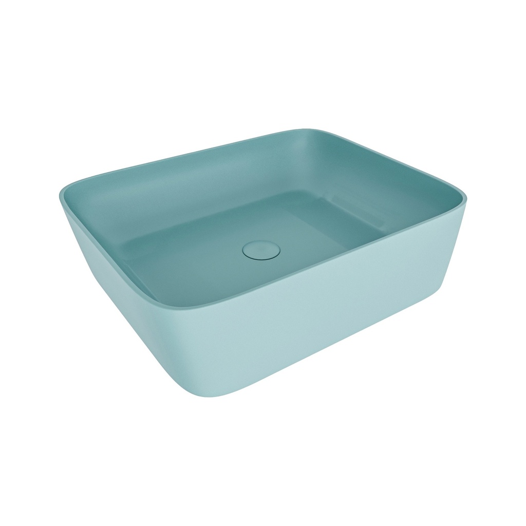 Lavoar pe blat DALET Pure, ceramică, 48 x 37 cm, design Karim Rashid, chiuvetă baie