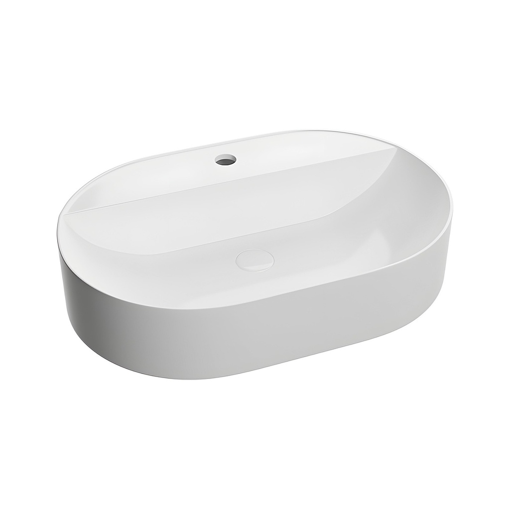 [LV786] Lavoar pe blat DALET Cloud, ceramică, 60 x 40 cm, design Karim Rashid (alb)