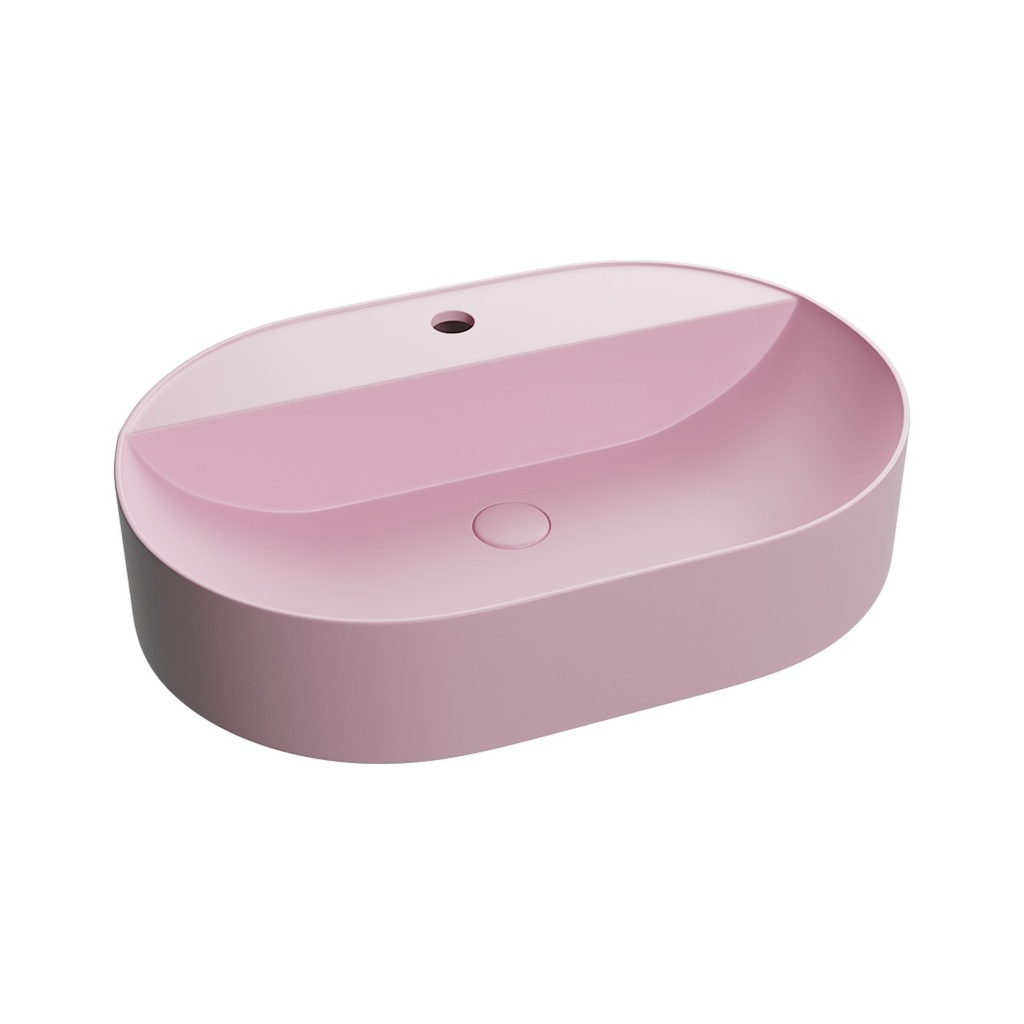 Lavoar pe blat DALET Cloud, ceramică, 60 x 40 cm, design Karim Rashid, chiuvetă baie