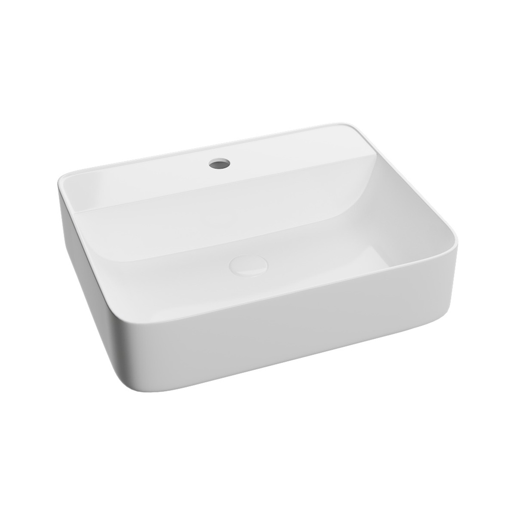 [LV809] Lavoar pe blat DALET Urban, ceramică, 50,5 x 40,5 cm (alb)