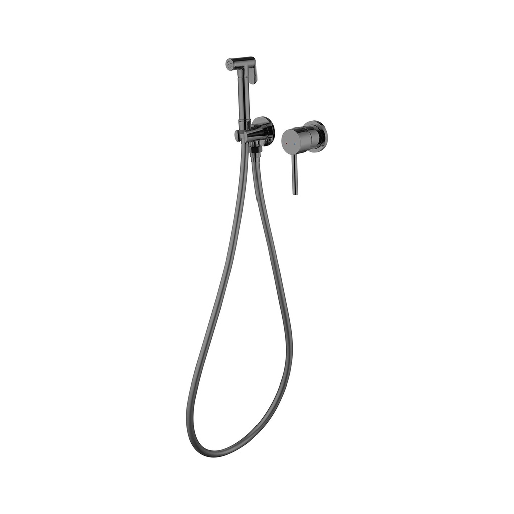 Set duș igienic DALET Rondo, încastrat, cu baterie monocomandă, robinet baie