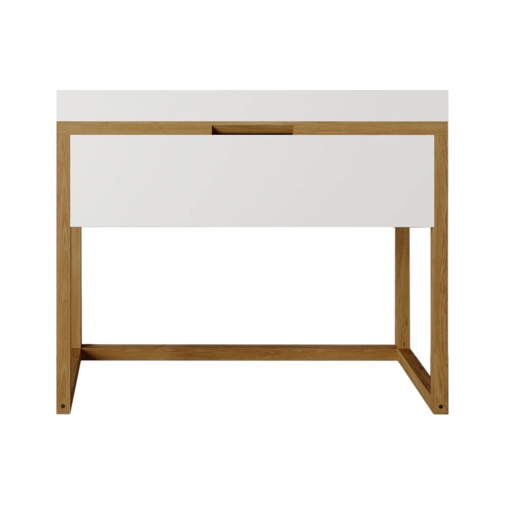 Bază mobilier baie stativă DALET Frame, stejar masiv și alb mat, 60 sau 100 cm