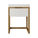 Bază mobilier baie stativă DALET Frame, stejar masiv și alb mat, 60 sau 100 cm