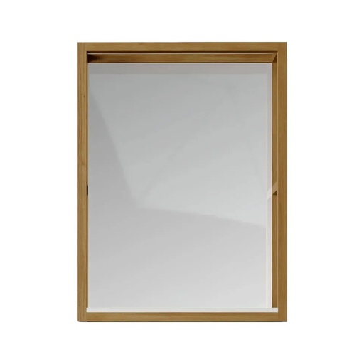 Oglindă baie DALET Frame, stejar masiv și alb mat, 60 x 80 sau 100 x 80 cm