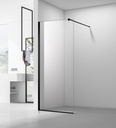 Paravan duș walk-in DALET Quadra B, sticlă 8 mm, profil negru mat, 100 cm