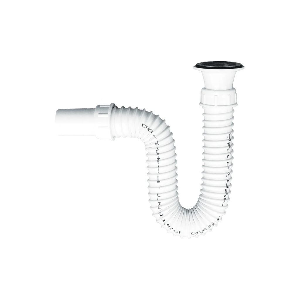 [OS35789] Sifon flexibil lavoar DALET, plastic, alb