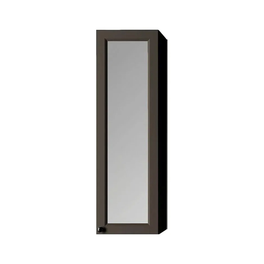Dulap baie suspendat DALET Silver, cu oglindă, stejar masiv, înălțime 130 cm