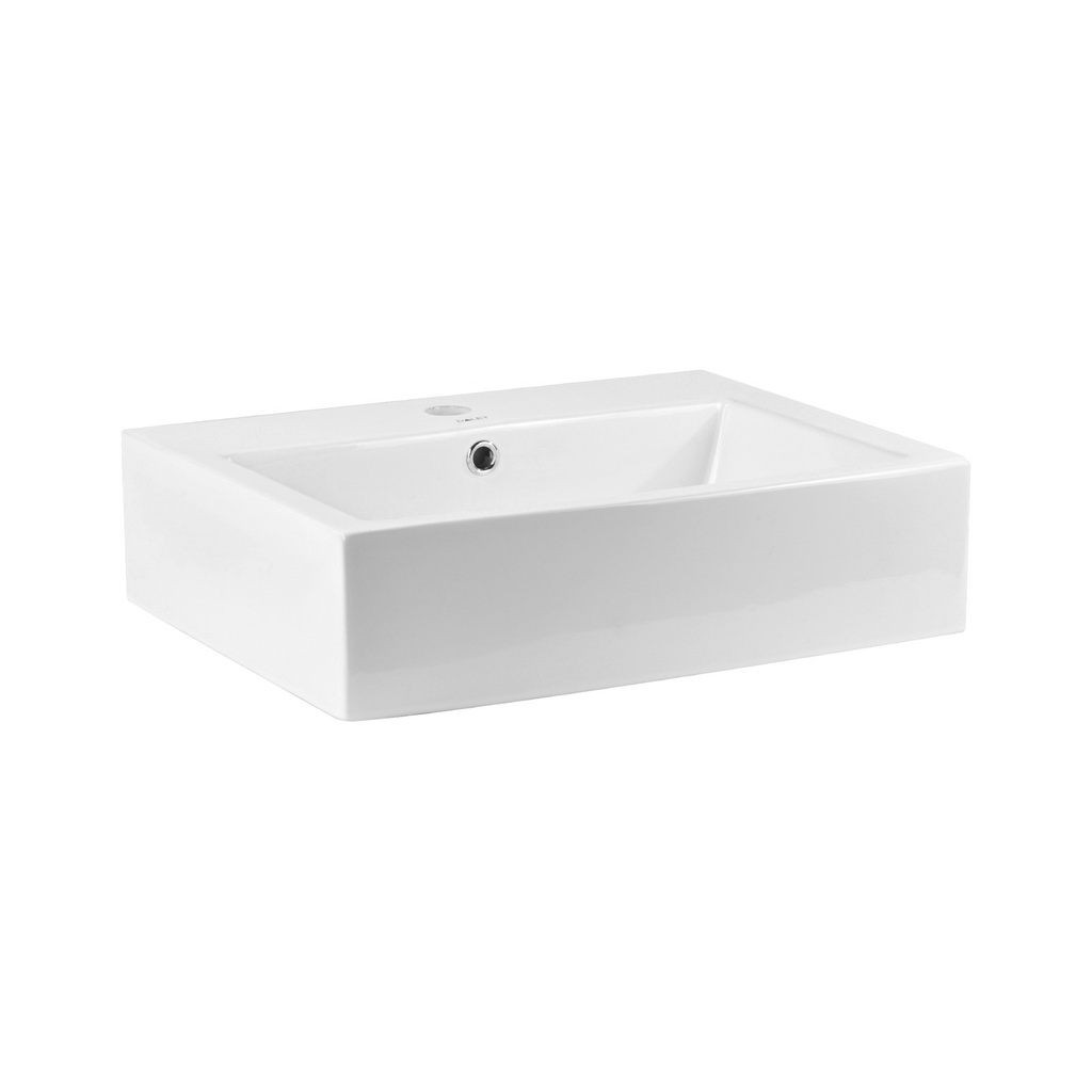 [LV178] Lavoar pe blat DALET Art 25, ceramică, alb lucios, 57 x 45 cm