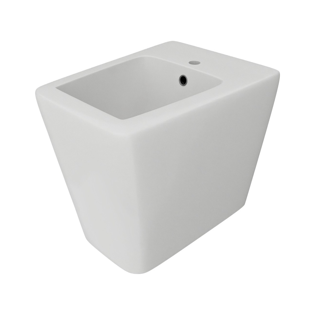 [BI33] Bideu pe pardoseală DALET Square, ceramică, alb lucios