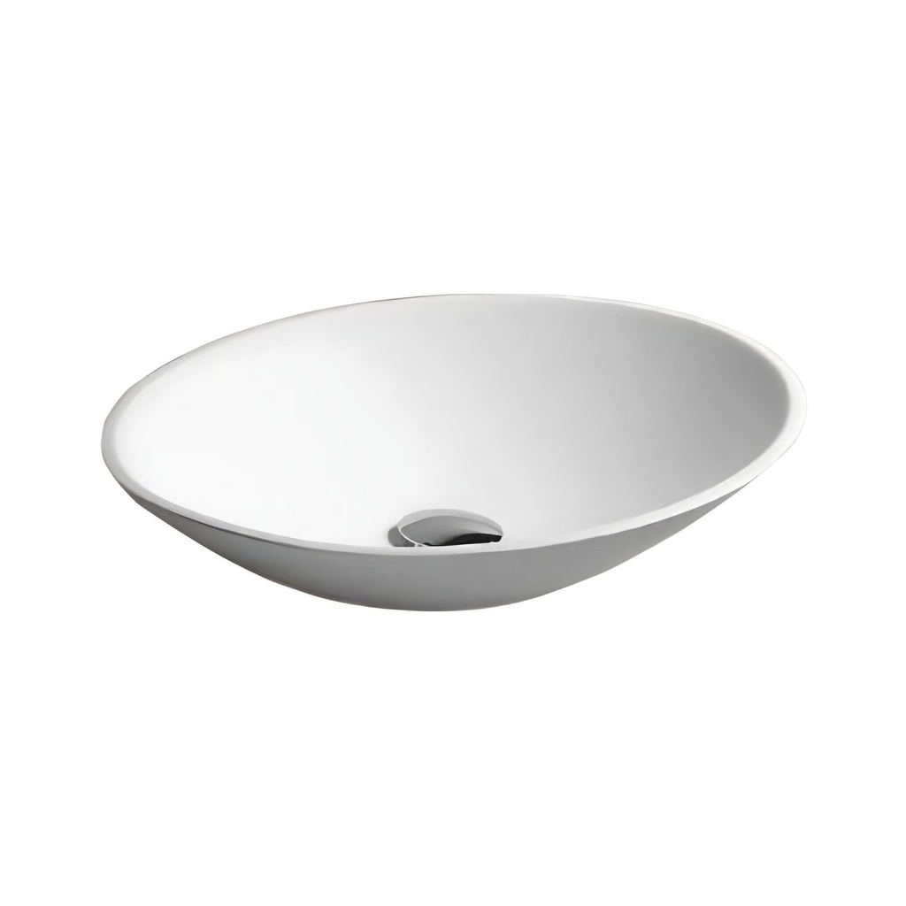 [LV302] Lavoar pe blat DALET Circle, compozit, alb mat, 46 cm