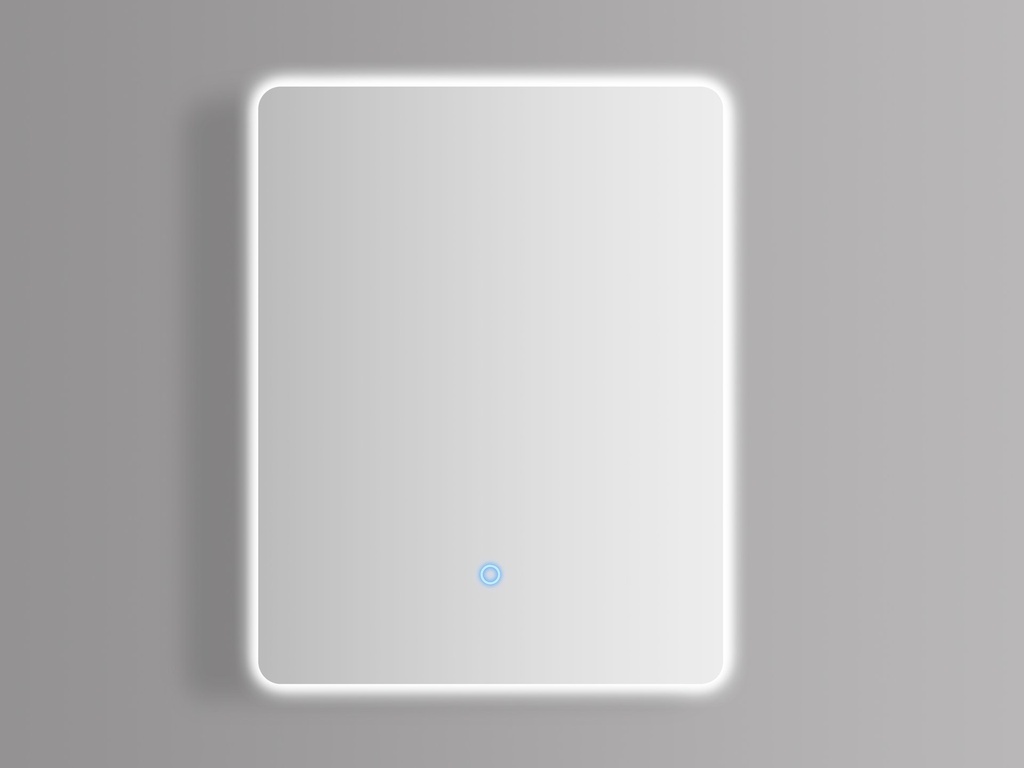 Oglindă baie cu LED DALET Quadra, dreptunghiulară, 70 x 90 cm, cu dezaburire