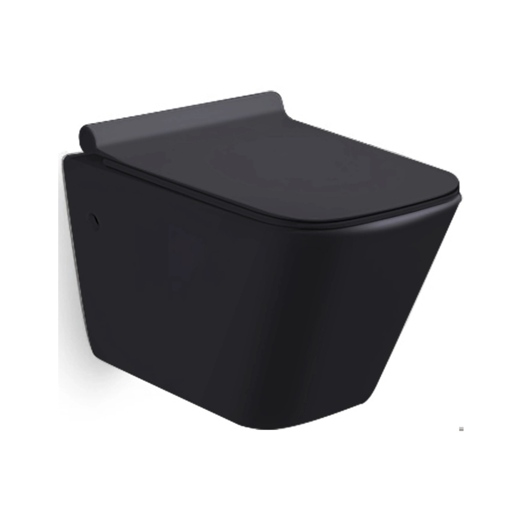 [WC164] Vas WC suspendat DALET Modena, negru mat, cu capac soft close