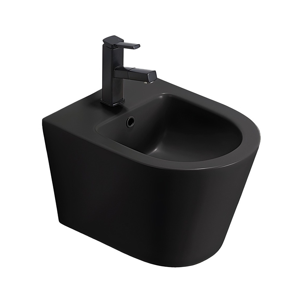 [BI68] Bideu suspendat DALET Rondo B, ceramică, negru