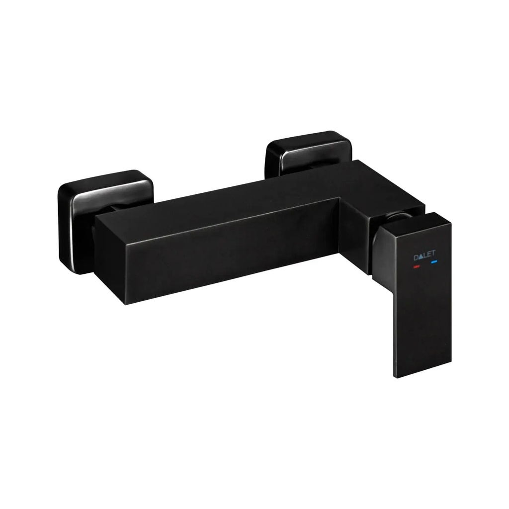 Baterie duș DALET Square, monocomandă, negru periat, cod BD757, robinet baie