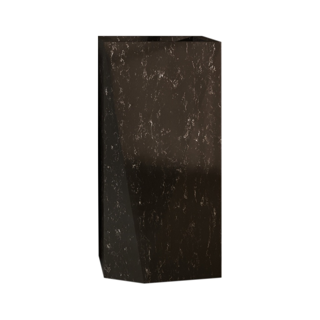 Lavoar freestanding DALET Forza, quartz, gri fumé, 45 x 45 cm, chiuvetă baie