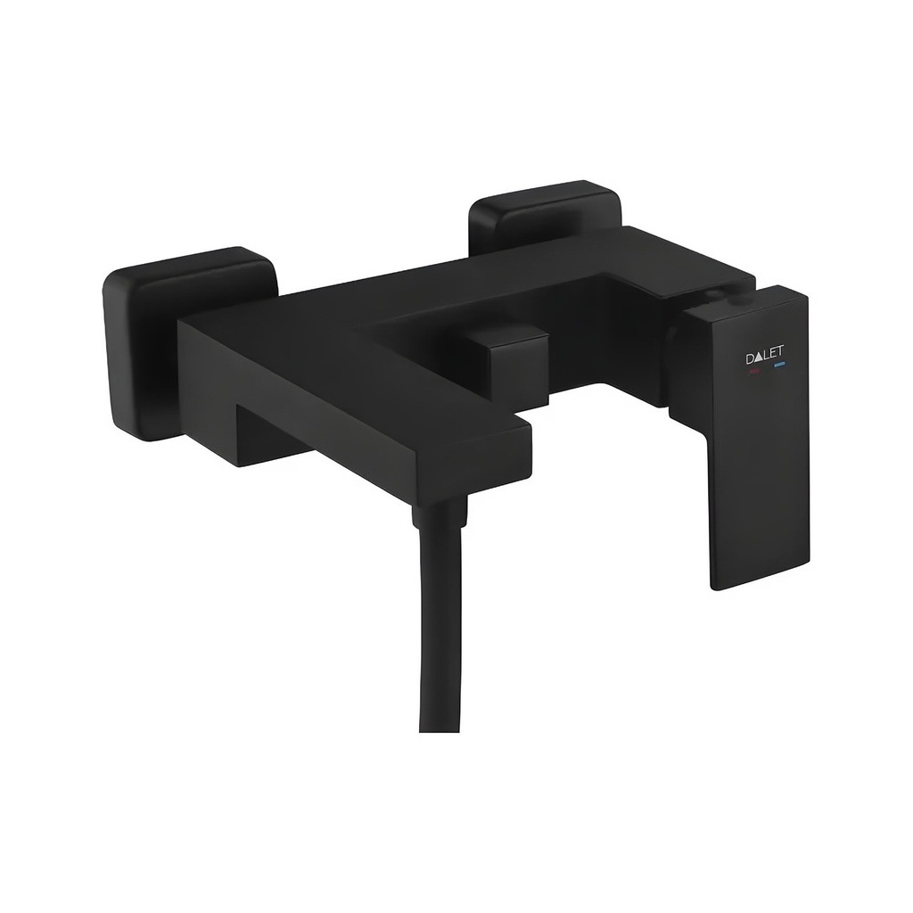 Baterie cadă și duș DALET Square, monocomandă, negru mat, cod BC530, robinet baie