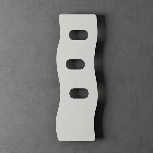 Calorifer decorativ Wave, alb mat, 160 cm