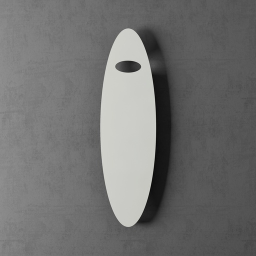 Calorifer decorativ Oval, alb mat, 160 cm