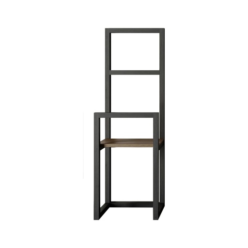 Stender prosoape DALET Frame, stejar masiv gri, înălțime 135 cm