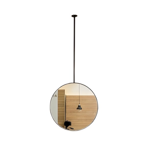 Oglindă baie rotundă DALET, 50 cm, cu suport inox