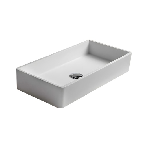 Lavoar pe blat DALET Leg, compozit, alb mat, 70 x 33 cm