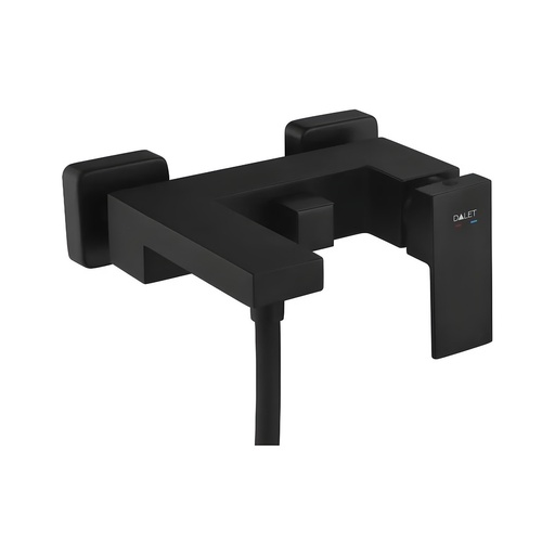 Baterie cadă și duș DALET Square, monocomandă, negru mat, cod BC117