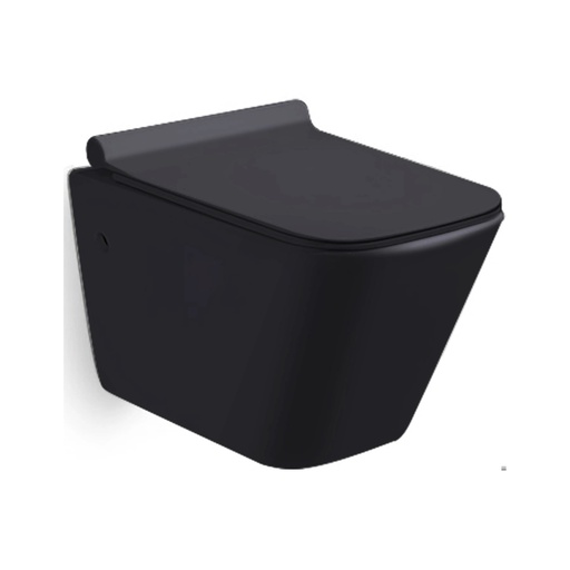 Vas WC suspendat DALET Modena, negru mat, cu capac soft close