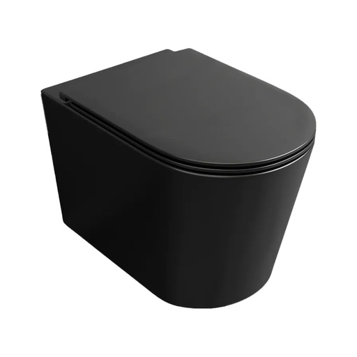 Vas WC suspendat DALET Novela, negru mat, cu capac soft close