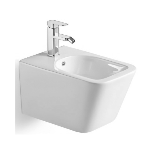 Bideu suspendat DALET Modena, ceramică, alb lucios