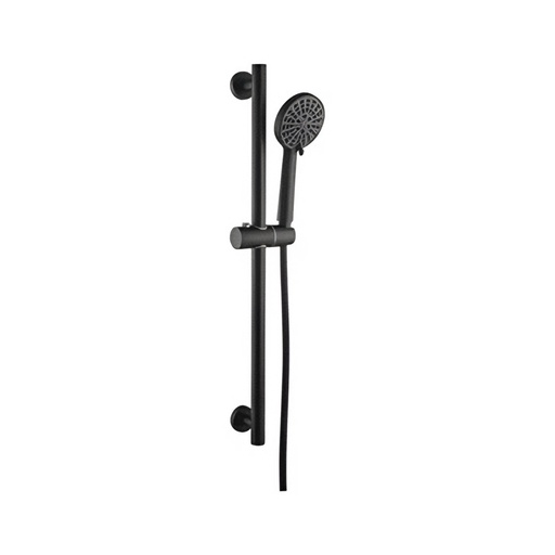 Set duș cu bară DALET Rondo, alamă, negru mat, montaj aplicat