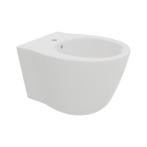 Bideu suspendat DALET Thebe, ceramică, alb lucios
