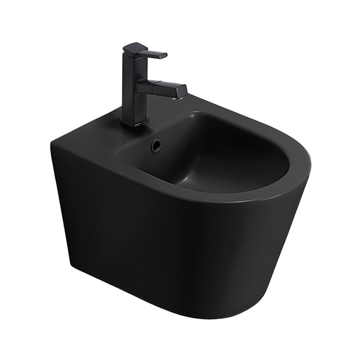 Bideu suspendat DALET Rondo B, ceramică, negru