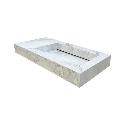 Lavoar suspendat Dolomiti, alb/negru, 106 x 51 cm