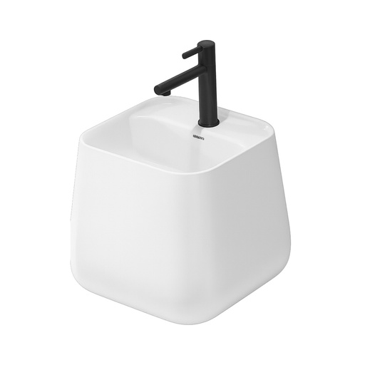 Lavoar pe blat sau suspendat DALET Next, ceramică, alb